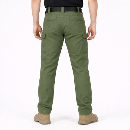 Men’s Stretch Outdoor Pants – Olive Green, Ripstop Fabric