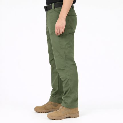 Men’s Stretch Outdoor Pants – Olive Green, Ripstop Fabric