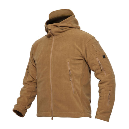 Men’s Warm Fleece Hooded Outdoor Jacket – Utility Design
