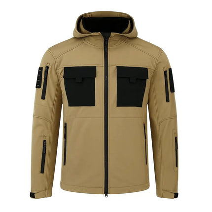 Men’s 5-in-1 Softshell Water-Resistant Hiking and Outdoor Jacket