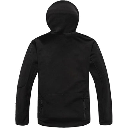 Men’s Warm Fleece Hooded Outdoor Jacket – Utility Design