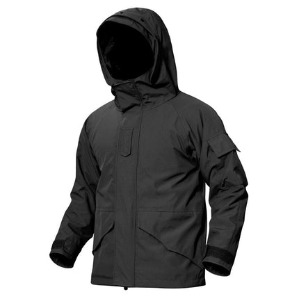 The G8 Soft Shell Tactical Jacket Coat Military Fleece Hooded. This classic jacket is built to last. You'll enjoy free range of motion thanks to a bi-swing back, and drawcord at the waist, bottom, and hood offer added protection and warmth. 
