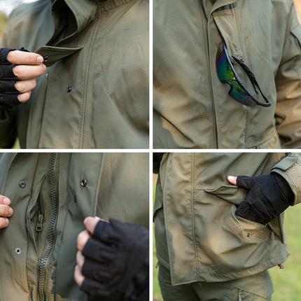 Men’s Softshell Fleece Outdoor Jacket – Windproof Hooded Coat