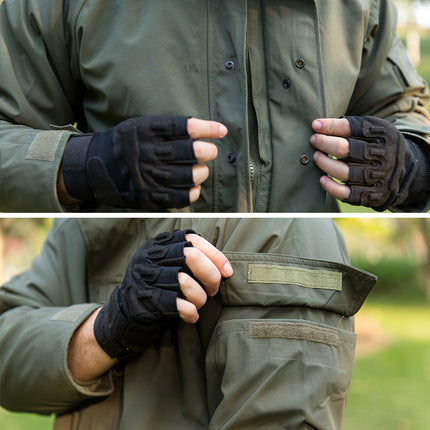 Men’s Softshell Fleece Outdoor Jacket – Windproof Hooded Coat