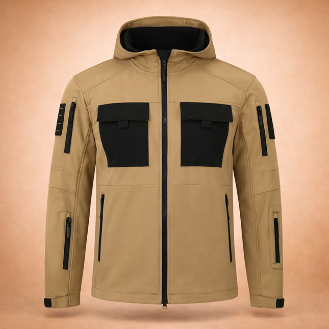 Men’s 5-in-1 Softshell Water-Resistant Hiking and Outdoor Jacket