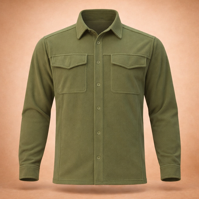 Men’s Stretch Fabric Flannel Shirt Jacket – Warm Lined for Cold Weather