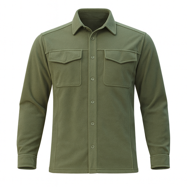 Men’s Stretch Fabric Flannel Shirt Jacket – Warm Lined for Cold Weather