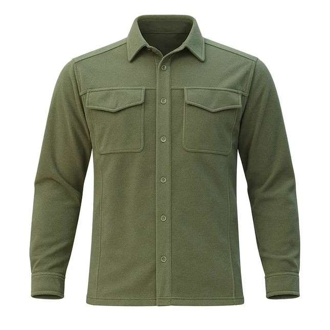 Men’s Stretch Fabric Flannel Shirt Jacket – Warm Lined for Cold Weather