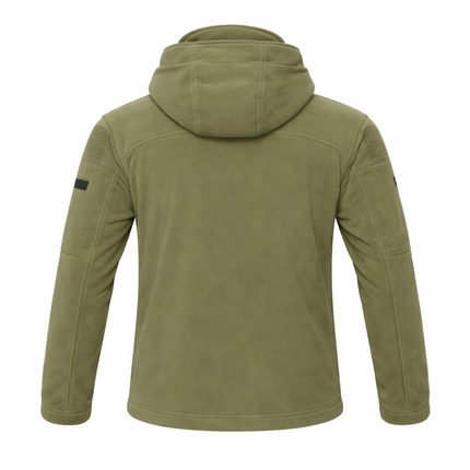 Men’s Hooded Fleece Jacket with Utility Pocket Design